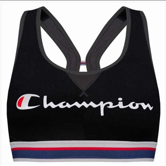 Champion Authentic Black Logo Bra Size S - Picture 3 of 7